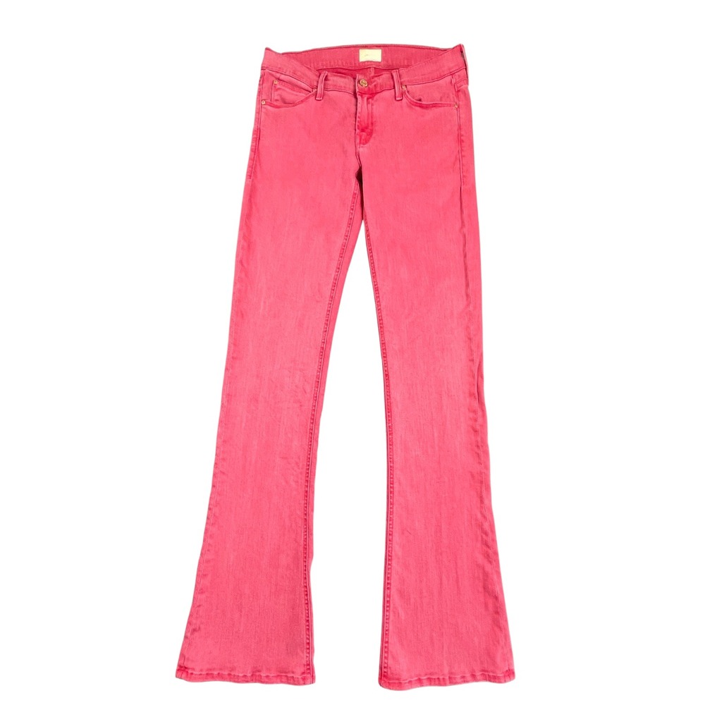 MOTHER The Runaway Womens Low Rise Skinny Jeans Carnation Faded Red Denim 29